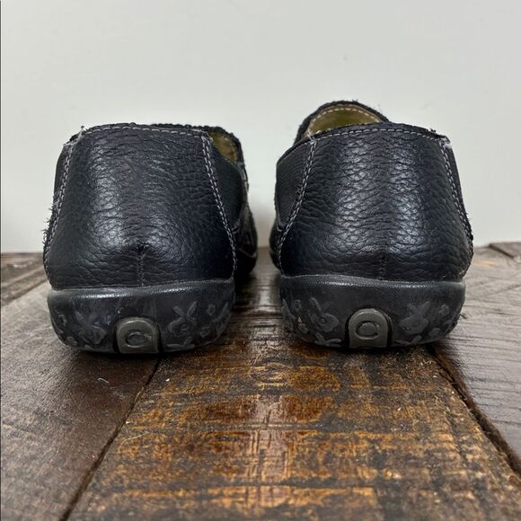 Born Women’s 40 (9.5) Black Pebble Leather Loafers Slip On Spring Step - Picture 4 of 8